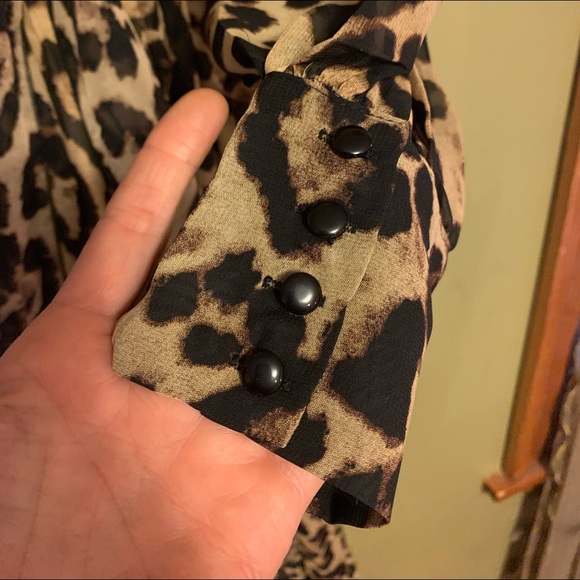 Leopard Maxi Dress w 2 Front Slits - Picture 5 of 5